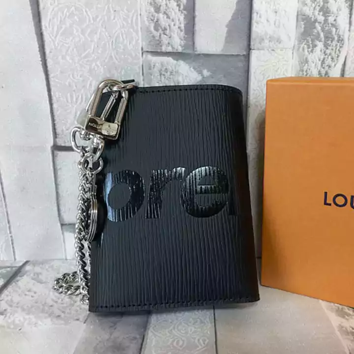シュプリーム ヴィトン 財布 偽物 ファスナー開閉式 ジッピーウォレット 黒