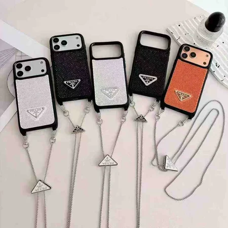 iphone18 ケース プラダ 風 prada 携帯 ケース ショルダー おしゃれ レディース 耐衝撃
