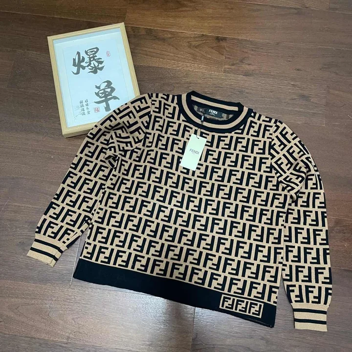 フェンディFFロゴズッカ総柄ニットセーター