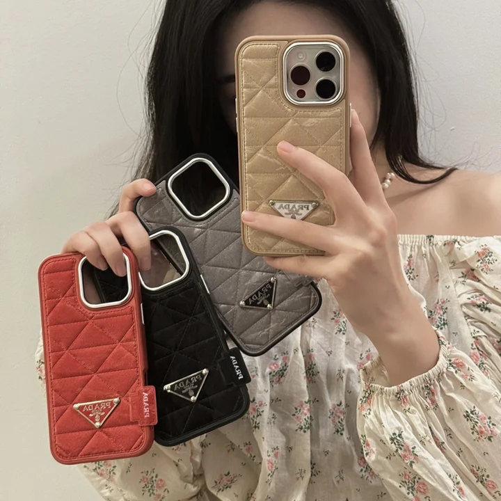 iphone18 ケース プラダ 風 prada スマホケース おしゃれ 芸能人 薄型