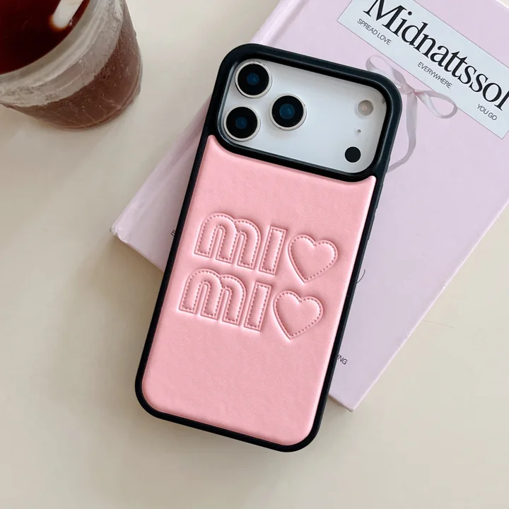 iphone18 ケース ミュウミュウ 風 miumiu カバー おしゃれ 芸能人 軽量