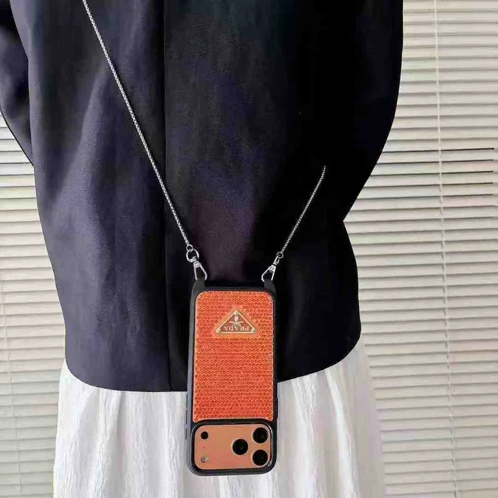 iphone16 pro ケース プラダ 風 prada 携帯 ケース ショルダー おしゃれ レディース 頑丈