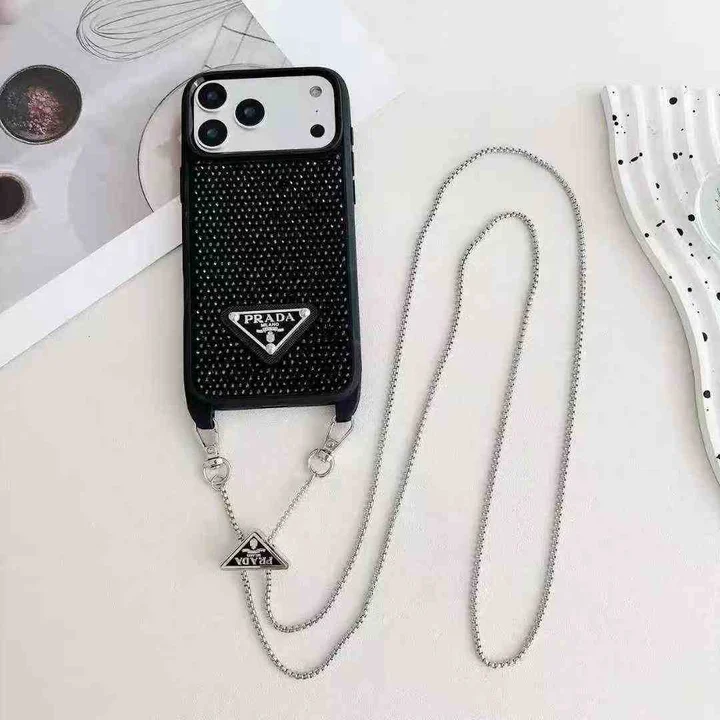 iphone17 pro max ケース プラダ 風 prada 携帯 ケース ショルダー おしゃれ レディース 防塵