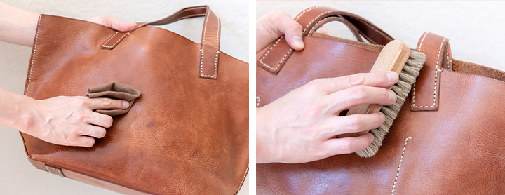 大きなレザーバッグ.大きなレザーバッグ.大きなレザーバッグ.バッグのお手入れ（清掃）.バッグのお手入れ（清掃）