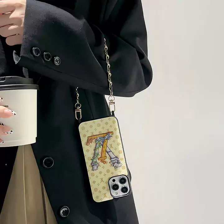lv ルイヴィトン iphone 7 キャラクター チェーン 付き 携帯 カバー 全機種対応  推し のぞき見防止  スーパーコピー