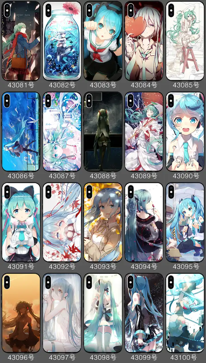 初音 ミク TPU シリコン クリア アニメ 携帯 カバー 全機種対応  推し のぞき見防止